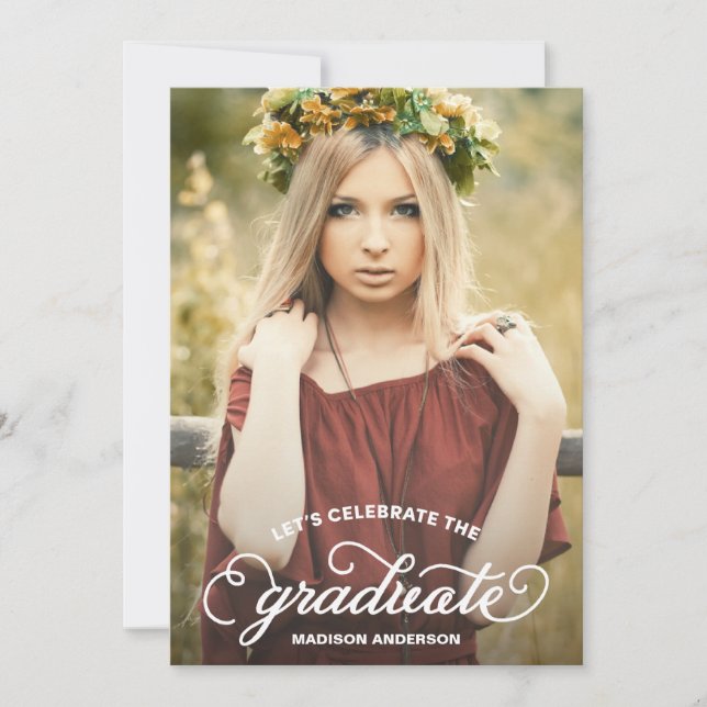 Bohemio | Invitación a la Fiesta de Graduación (Anverso)