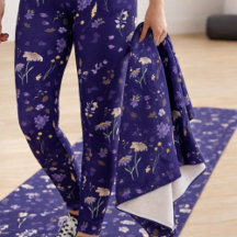 Boho Acuarela Flores Silvestres Azul Marino 