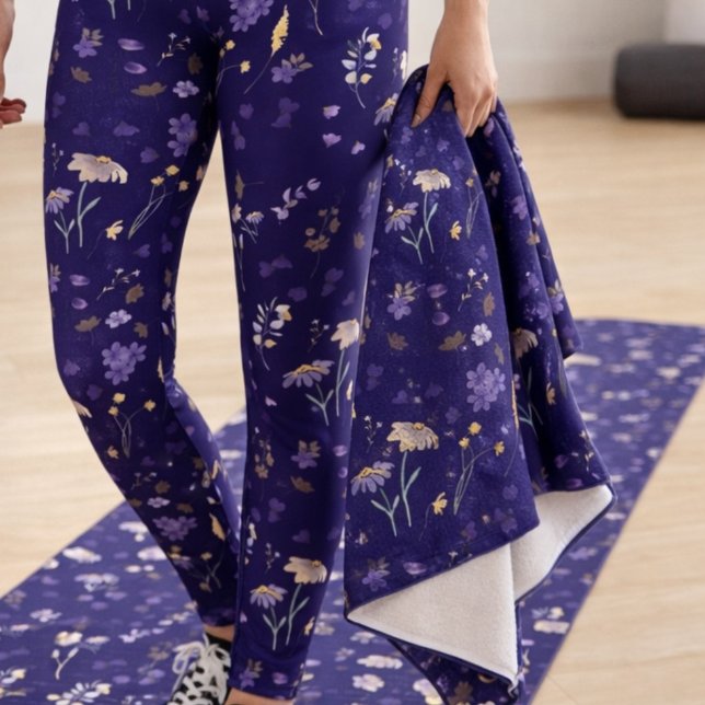 Boho Acuarela Flores Silvestres Azul Marino  (Subido por el creador)