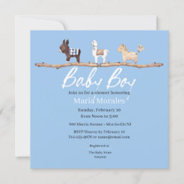 Boho Animales Baby Boy Invitaciones A La Ducha