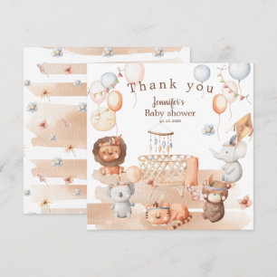 Boho animales pastel ducha de bebé móvil Gracias
