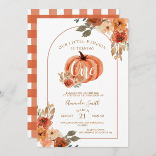 Boho Arch Fall Cumpleaños Invitación Floral