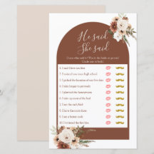 Boho Arch Terracota Dijo que dijo que la tarjeta d