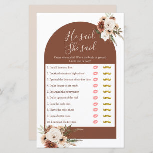 Boho Arch Terracota Dijo que dijo que la tarjeta d