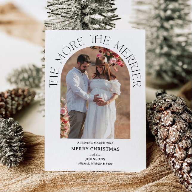 Boho Arco Cuantos Más Mejor Anuncio de Embarazo (Subido por el creador)