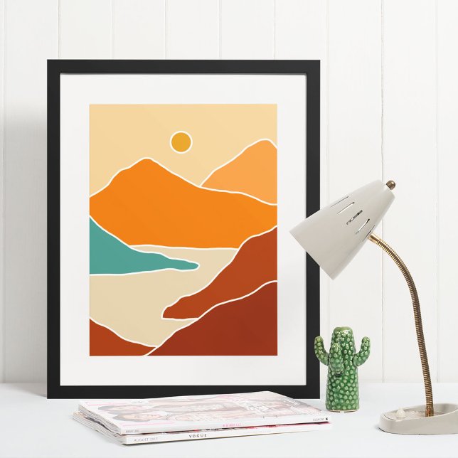 boho arte mural moderno Imprimir, papel Poster de  (boho modern wall art Print)