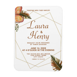 Boho Autumn deja imán Boda geométrico