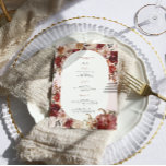 Boho Autumn Floral Boda Menu<br><div class="desc">Eleva la recepción de tu boda con estas hermosas tarjetas de menú Boho Autumn Floral Boda, perfectas para una celebración con temática de otoño. Con colores cálidos y ricos de burdeos, rubor y crema floral, estas tarjetas captan la esencia de la elegancia otoñal. La delicada disposición de las flores de...</div>