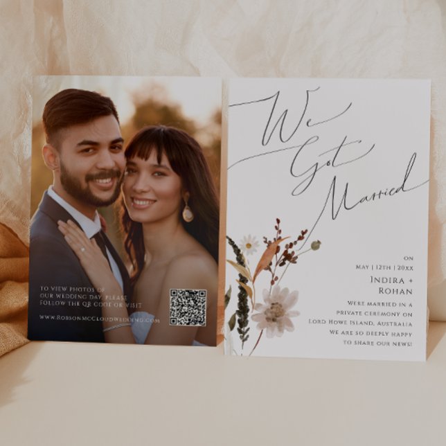 Boho Autumn Wildflower | invitación de fugas (Subido por el creador)