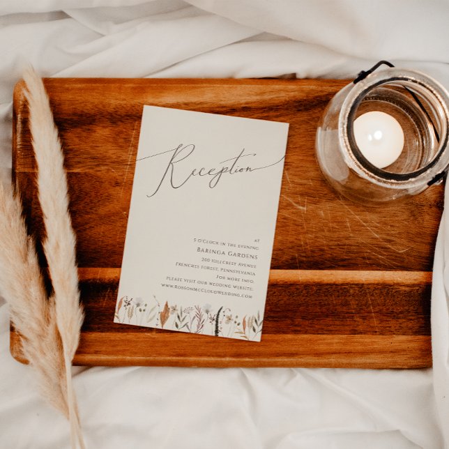 Boho Autumn Wildflower | Recepción de boda beige (Subido por el creador)