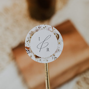 Boho Autumn Wildflower Sello para sobres de mono