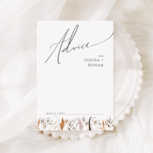 Boho Autumn Wildflower   Tarjeta de asesoramiento 