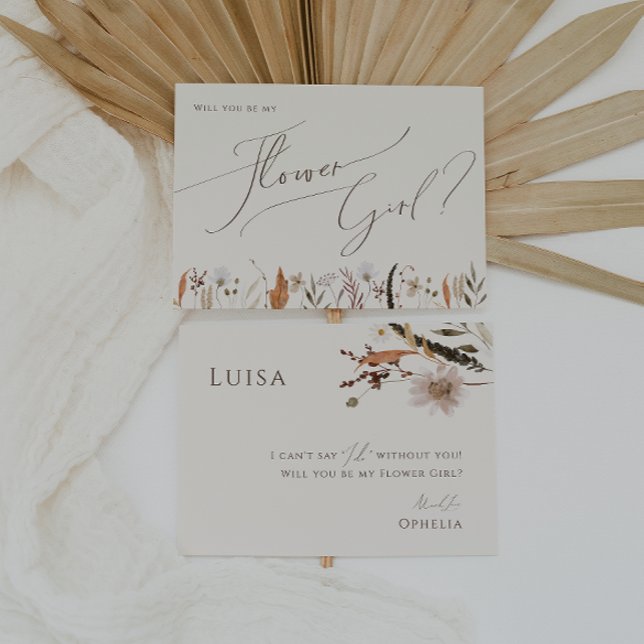 Boho Autumn Wildflower | Tarjeta de chica de flor  (Subido por el creador)