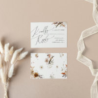 Boho Autumn Wildflower | Tarjeta RSVP