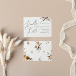 Boho Autumn Wildflower | Tarjeta RSVP