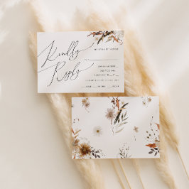 Boho Autumn Wildflower | Tarjeta RSVP de elección