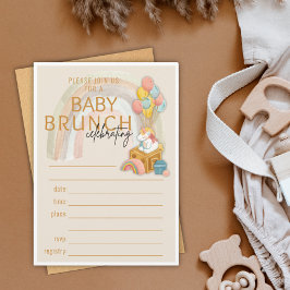 BOHO Baby Brunch | Baby Shower Rellenar Invitación