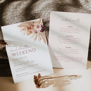 Boho Bachelorette Party Invitación e Itinerario