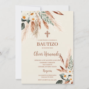 Boho Bautismo Invitación española