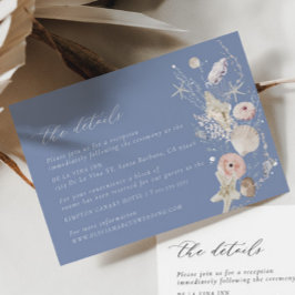 Boho Beach Elegant Wedding Details Tarjeta de cier