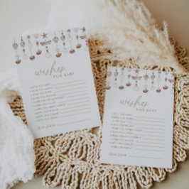 Boho Beach Shell desea una tarjeta de bebé