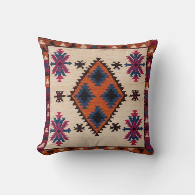 Boho Bliss: Las almohadas blancas de Kilim con her (Anverso)