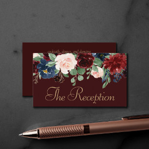 Boho Bloom   Recepción color oscuro elegante rojo 