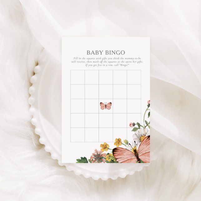 Boho Bloom Spring Wildflower Baby Bingo (Subido por el creador)