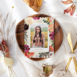 Boho Blooms | 2024 Invitación de fotografía de gra