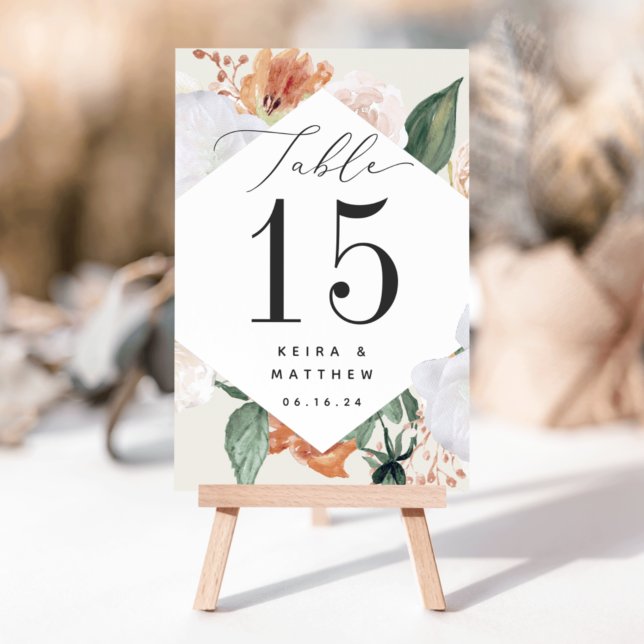 Boho Blooms | Número de tabla floral personalizado (Subido por el creador)