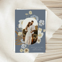 Boho Boda Botánica Guardar la tarjeta de fecha