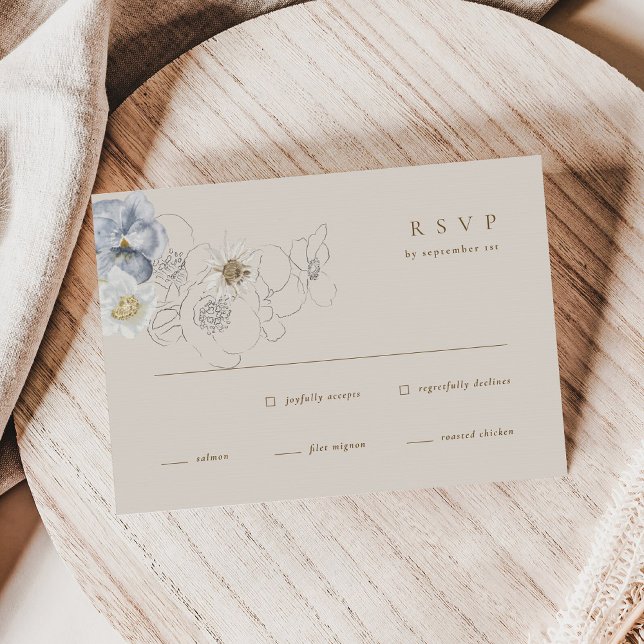 Boho Boda Botánica Tarjeta de Gabinete RSVP (Subido por el creador)