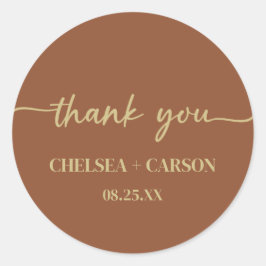 Boho Boda De Guión De Moda Gracias Pegatinas