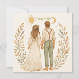 Boho Boho Rustic Cowboy Wedding Salva la fecha