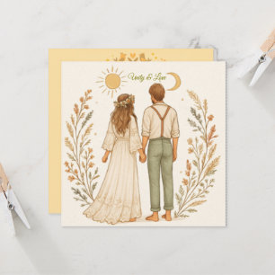 Boho Boho Rustic Cowboy Wedding Salva la fecha