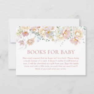 Boho Books para la tarjeta de bebé, Wildflower Bab