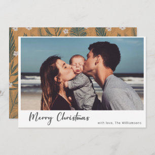 Boho BotanSimple Script Merry Fotos de Navidad