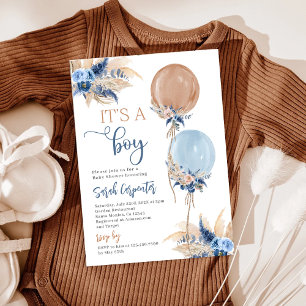 Boho Boy globaliza la invitación de Baby Shower