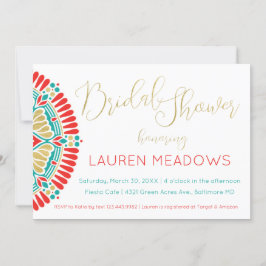 Boho Bridal Fiesta Wedding Ducha Invitación