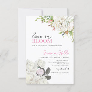 Boho Bridal Shower Invitación El amor está en flor