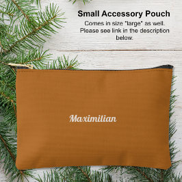 Boho Brown - Bolsa para accesorios pequeña y sólid