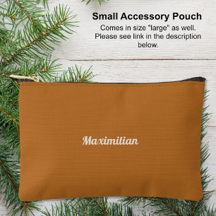 Boho Brown - Bolsa para accesorios pequeña y sólid