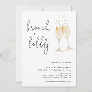 Boho Brunch & Bubbly Bridal Shower Invitación