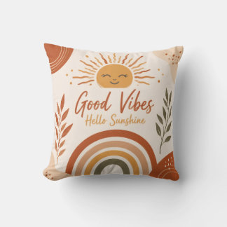 Boho Buenas Vibraciones Hola Sol Almohada 