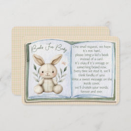 Boho Bunny Books Para La Tarjeta Baby Shower Enclo