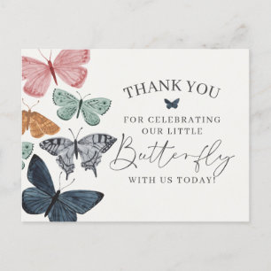 Boho Butterfly Gracias Tarjeta Cumpleaños o Bebé