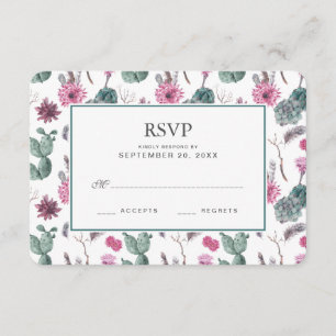 Boho Cactus, Succulent & Floral - Boda RSVP