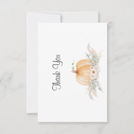 Boho Calabaza Gracias Tarjeta Neutral