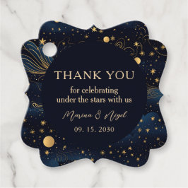 Boho Celestial Boda Gracias Etiqueta