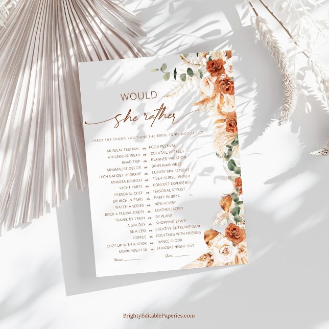 Boho Chic Juego de Dudas para la Despedida de Solt (Subido por el creador)